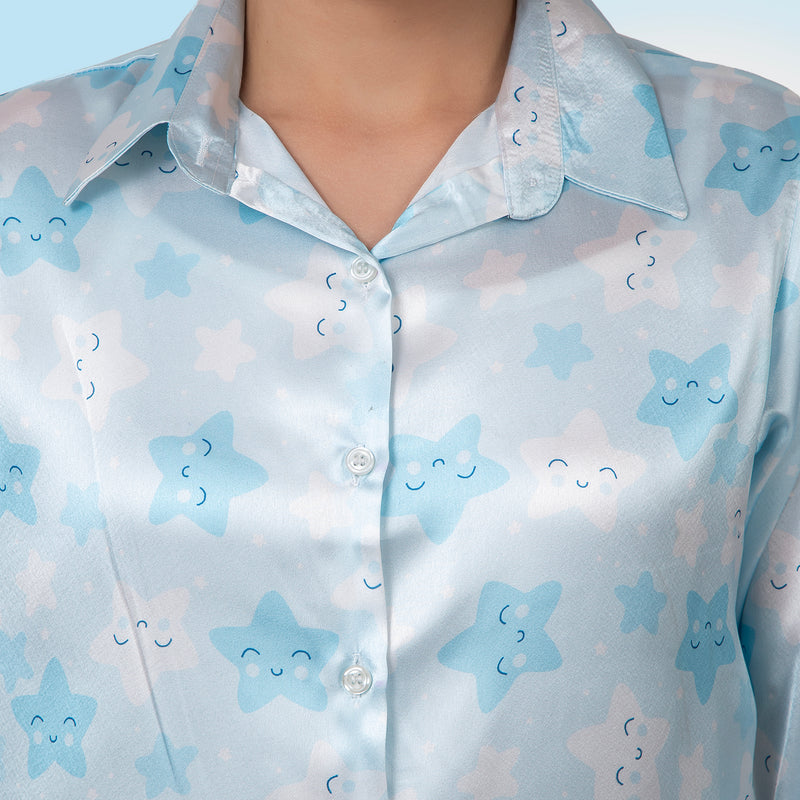 Chillmode Star Printed Shirt