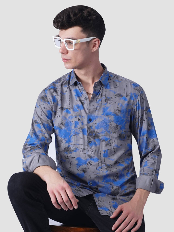 Digital Blue Printed Shirt