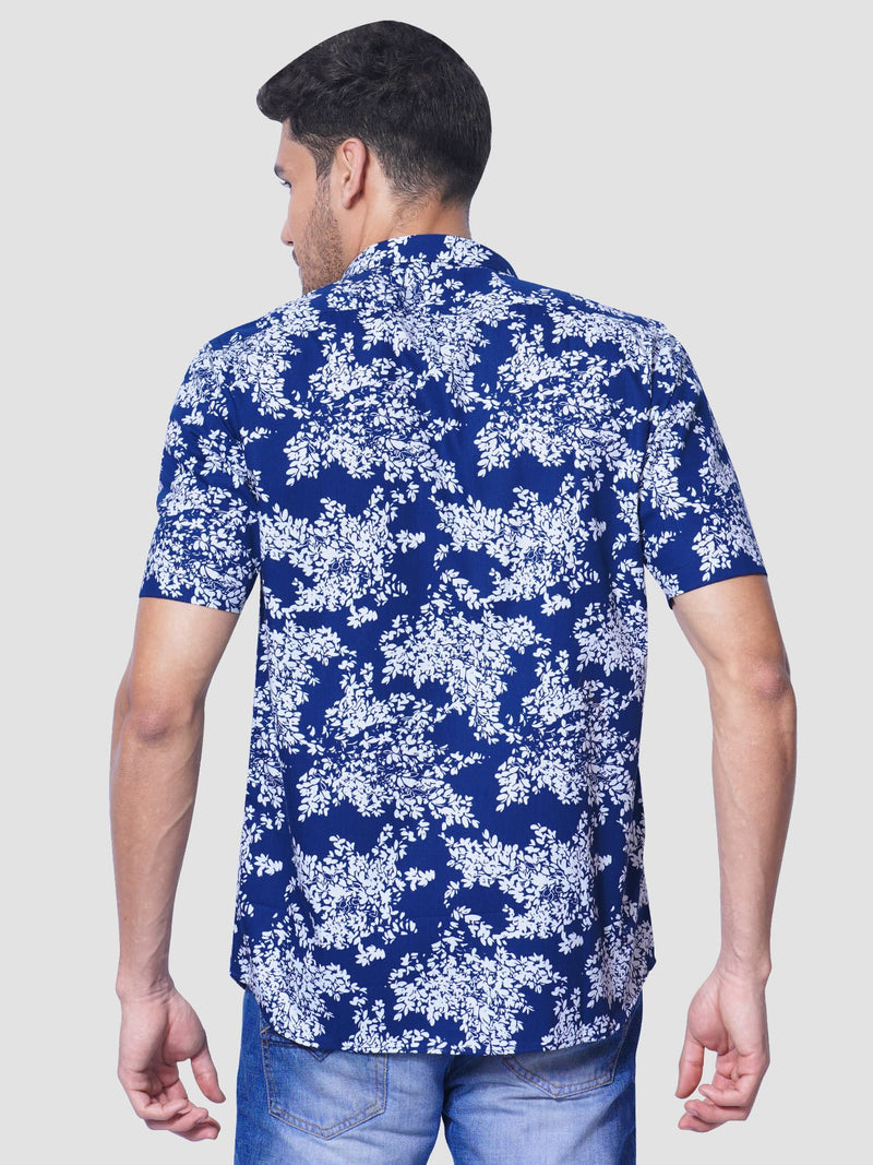 Navy Blue Printed Shirt