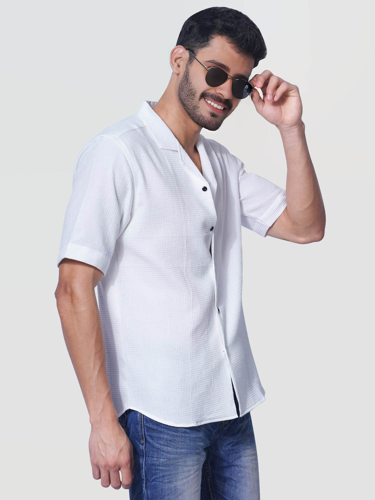 Self Designed White Shirt
